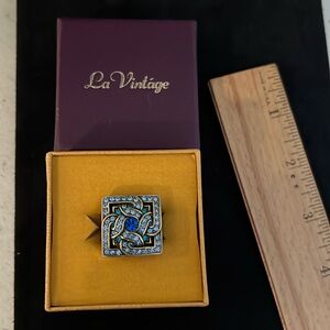 NWT LA vintage chunky crystal ring size 8